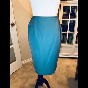 Kasper A.S.L. Petite Cerulean Blue Suit Skirt